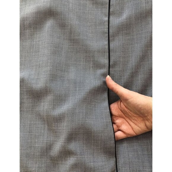 Zara Basic Collection Short Sleeve  Choker Dress Womens Medium Gray Pockets - Picture 5 of 7